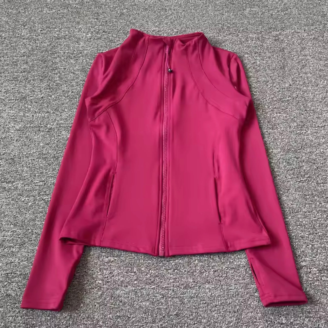 Women's Basic Lightweight Slim Fit Zip-up Yoga Gym Sports Jacket