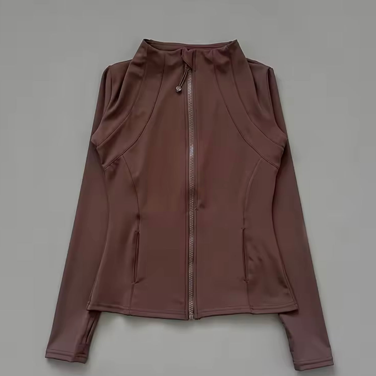 Women's Basic Lightweight Slim Fit Zip-up Yoga Gym Sports Jacket