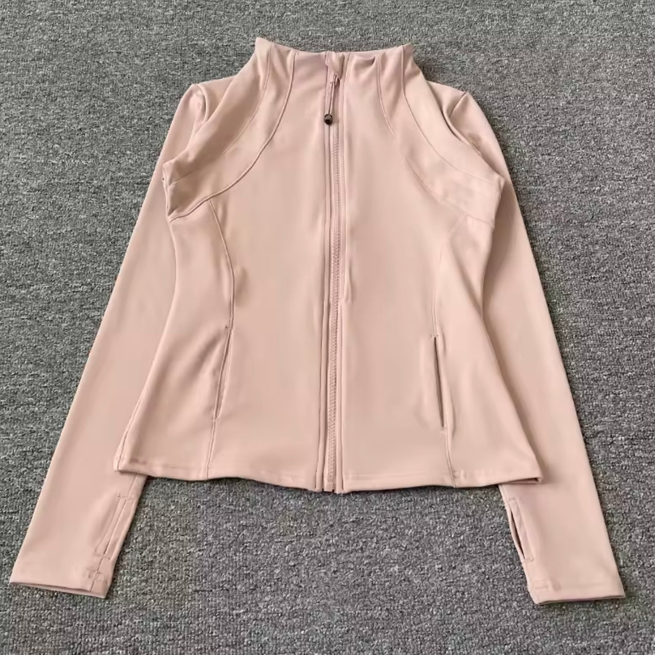 Women's Basic Lightweight Slim Fit Zip-up Yoga Gym Sports Jacket